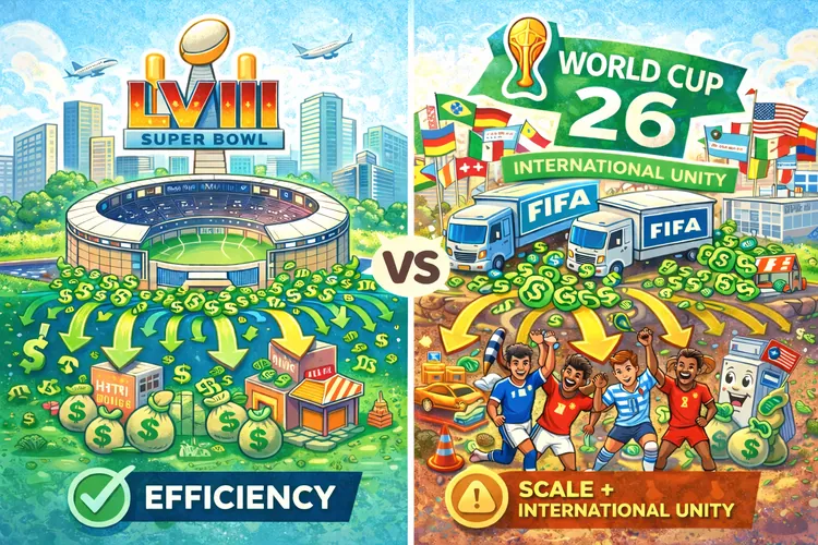 Super Bowl vs World Cup: Two Mega-Events, Two Economic Logics